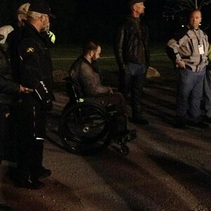 Seth waiting to be presented with his new Spyder.