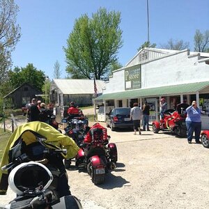 Snack and drink stop on our ride.
