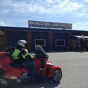 Lunch stop at a good BBQ joint on our ride.