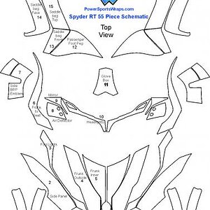 55 Piece RT pre-cut panels that can be used for paint protection film or graphics / wrap kits. Email: pete@powerSportsWraps.com