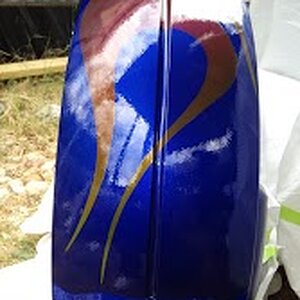 painting the flames on the bike1