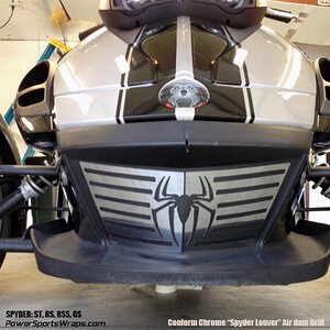 "Spider Louver" Chrome air-dam grill insert for Spyder RS, GS, RSS, ST  To order call 814-838-6377
