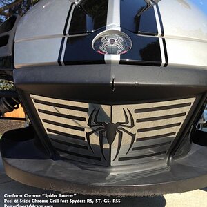 "Spider Louver" Chrome air-dam grill insert for Spyder RS, GS, RSS, ST  To order call 814-838-6377 Price $49.00 + sh.
