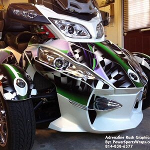 RT Adrenaline Rush kit Spyder RT
To order- 814-838-6377 Email: pete@powersportswraps.com