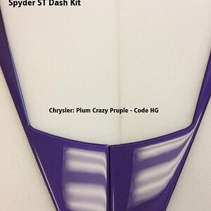 Plum Crazy Purple ST dash Kit- Yes, we now offer custom colors for your Spyder dash kit. RS, ST, RT send us your paint code & we can make your kit mat