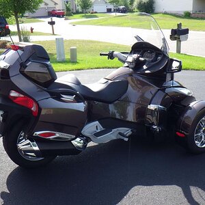 Just after cleaning! Mods so far are:
 RT LED High Mount Brake Light with dual converter
 Bluetooth transmitter and headsets
 NBV highway peg kit with