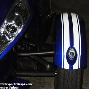 RT GT Racing stripes White - Optional fender stripe kit.