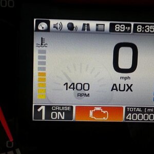 Showing we hit 40,000 miles & have a CHECK ENGINE fault code :(