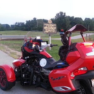 Teddy ryde'n redneck style with a stripped sled at the airport viewing area