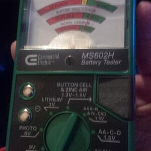 Battery Tester shows status as good