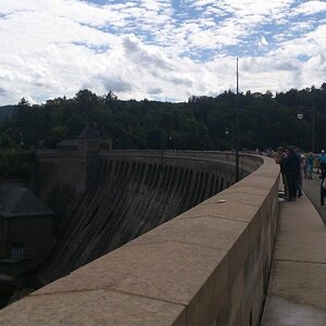 View of the Eder Dam - This was the middle section which sustained the most damage during the raid