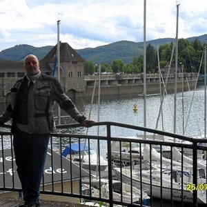 Me standing on the Eder Dam