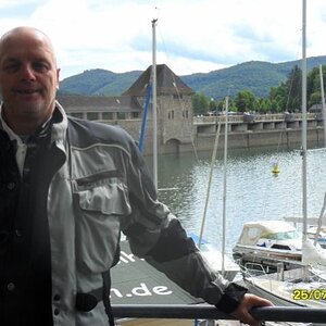 Me standing on the Eder Dam