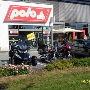 Outside a Motorcycle Accessories Shop in Germany
POLO one of the largest and includes a Cafe 
A popular Biker meeting Place