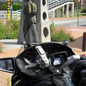 MY Spyder in a Belgium town