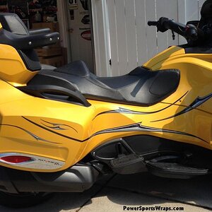 Wind 108 Gray - Side panels positioned to make the kit flow on the bike.  You will have to separate the pieces to apply them like this