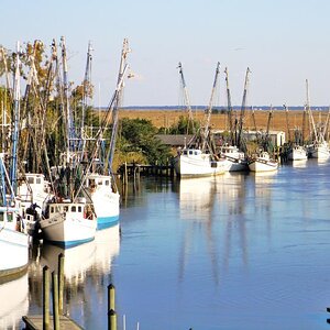 The shrimp boats at Darien, GA