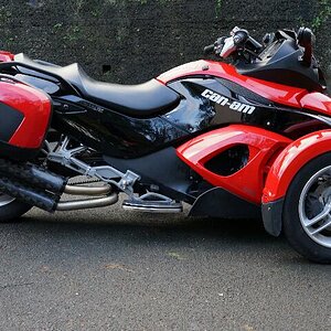 My Spyder right side low down view.