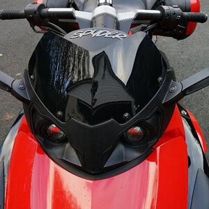 My Spyder windshield view.