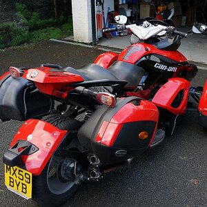 My Spyder rear right side view.