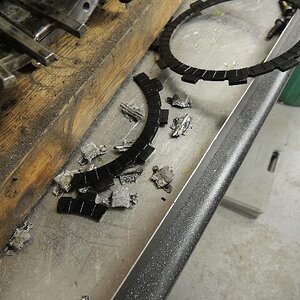 Remains of some of the clutch plates.