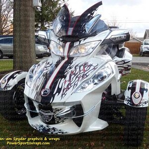 Spyder RT Custom graphics by PowerSportsWraps.com 814-838-6377
