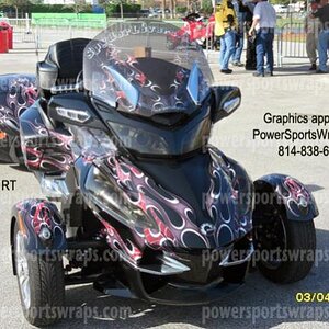 RT & matching trailer dueling flames tribal.