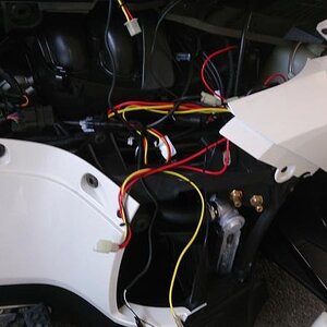 Right side view showing the new wirings