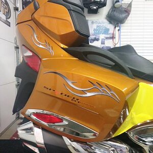 Barbwire 101 Some subtle accents for the saddle bags