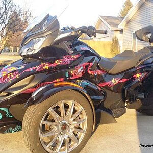 ST Ultra Metallic- Notice the flowing music that travels the length of the bike.