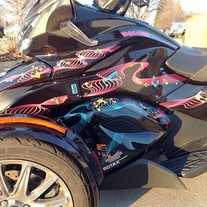 Using these Ultra Metallic colors we created a flowing design that captured Jennifer's concept exactly as she wanted it.