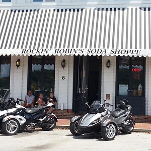 Coz and I shortly after I bought my 2013 RS. This pic was taken pre-mods. Our "go-to ride" out to Ripley for lunch and ice cream.