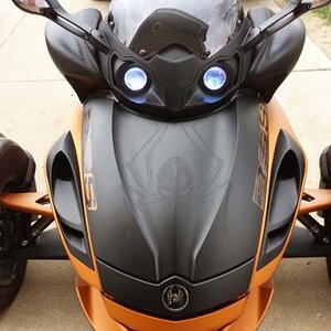 Skull Spider- Matte Black Ghost effect look