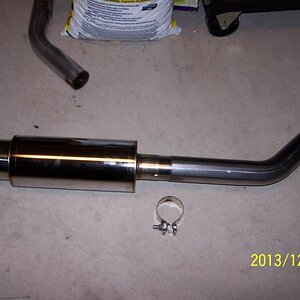 My new muffler exhaust system.
2.5'' pipe mandrel bent direct bolt on.
