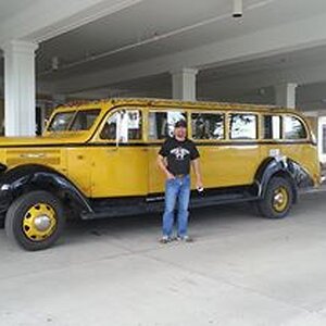 Tour Bus at Yellowstone Lake