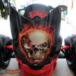 Flaming skull spider frunk 4