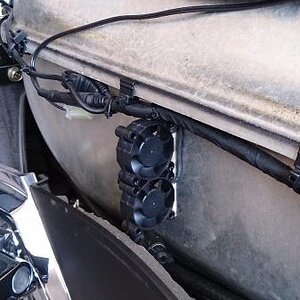 Ventilation fans for the brake master pump area