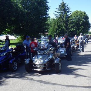 Lining up prior to the parade.