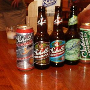 Schell Brewery samples after our tour.