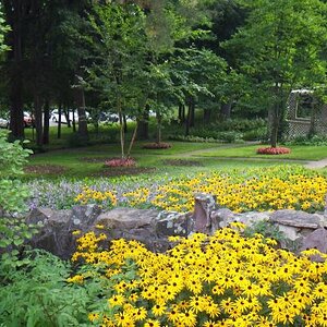 Schell Brewery tour.  Gardens at the brewery.