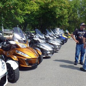 Spyder line-up at lunch.