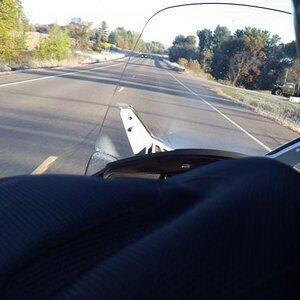 Look close at the bottom of the windshield -- "icing up" on the early ride to Mora after going through some fog -- 30 degrees out!        Brrrrrrrrrr 
