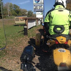 Getting ready to head our from breakfast on our last "official" ride.