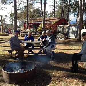 John set up a nice little spot for us to hang out at.