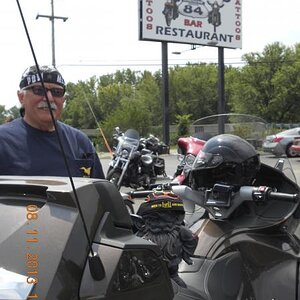 At Poopies on the Illinois side of the Mississppi