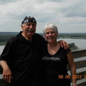 Hazel & I on the Mississippi Palisades in Illinois