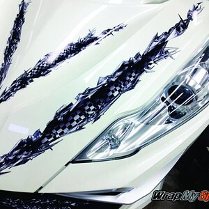 Ripper Race close up view of frunk pieces.