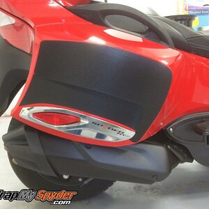 RT  Carbon Fiber Panel Insert kit by WrapMySpyder.com Side saddle bag inserts.
