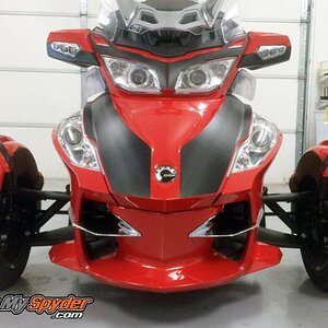 Front view:  Carbon Fiber Panel Insert kit by WrapMySpyder.com