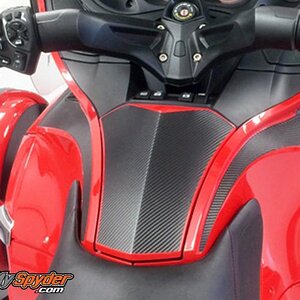 Glove box area:  Carbon Fiber Panel Insert kit by WrapMySpyder.com